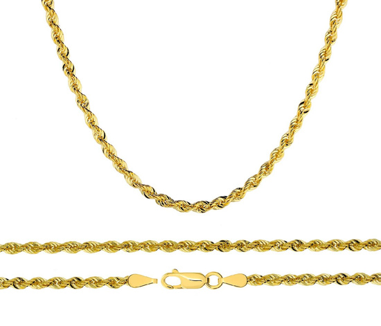 Złoty łańcuszek 585 korda, kordel