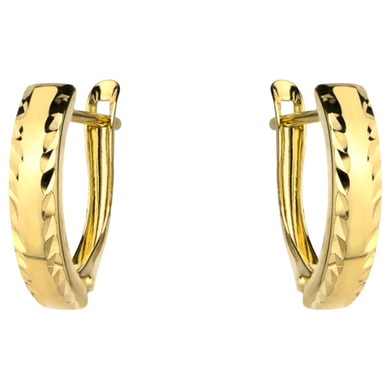 Złote kolczyki 585 diamentowane - klasyczne