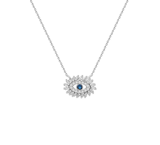 Naszyjnik srebrny 925 z diamentowymi cyrkoniami - fantazyjny