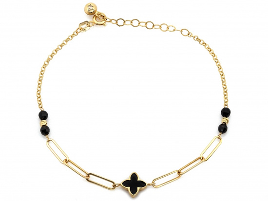 Modna złota bransoletka z modnymi motywami