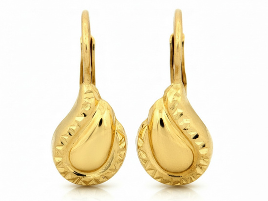 Kolczyki złote angielskie bez kamieni do każdej stylizacji