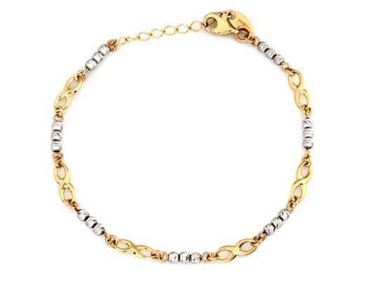 Elementowa złota bransoletka z nieskończonością