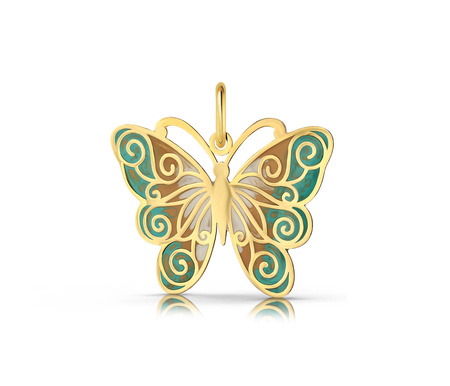 Złota zawieszka 585 - motyl