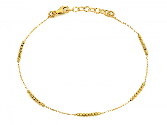 Bransoletka złota delikatna z kuleczkami