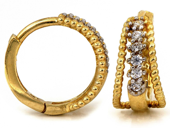 Kolczyki złote delikatne subtelne angielskie dyskretne