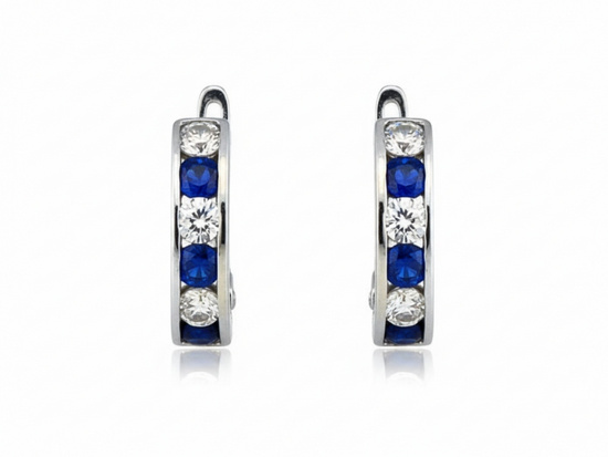 Złote kolczyki dla dziewczynki z białego złota