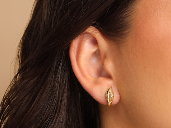 Kolczyki złote angielskie do każdej stylizacji bez kamieni angielskie zapięcie