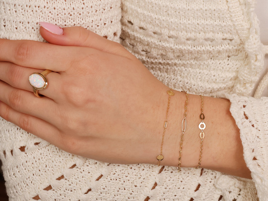 Złota bransoletka delikatna łańcuszkowa