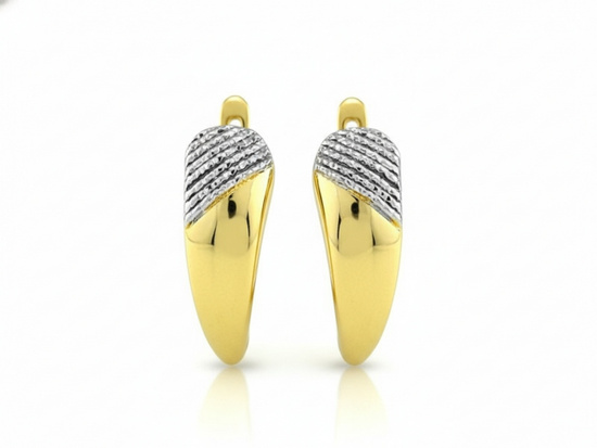 Kolczyki złote na angielskim zapięciu