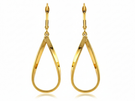 Kolczyki złote sztywne wiszące