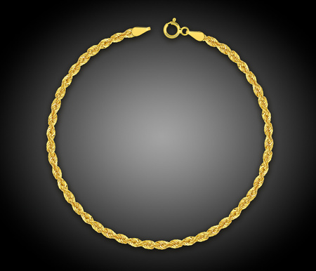 Złota bransoletka 585 kordel korda