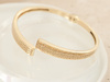 Bransoletka złota sztywna gruba efektowna