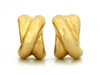 Kolczyki złote efektowne dmuchane na sztyfcie