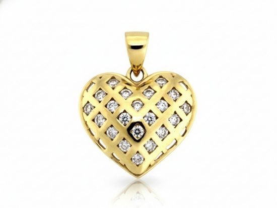 Zawieszka Serce wysadzana cyrkoniami