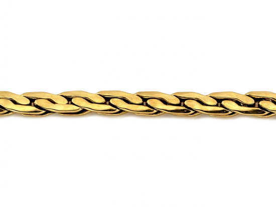 Złota bransoletka elementowa gruba