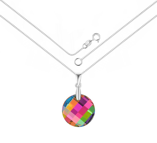 Naszyjnik srebrny 925 Swarovski - koło