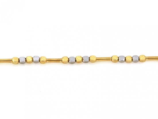 Bransoletka złota z kostkami z rureczkami