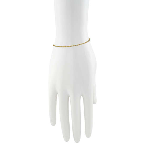 Złota bransoletka 585 finezyjny singapur