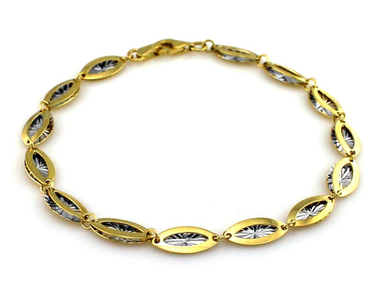 bransoletka złota dwukolorowa damska