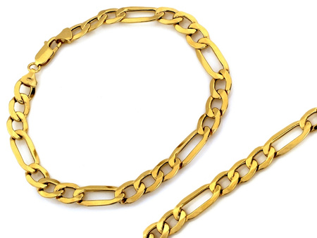 Bransoletka złota gruba figaro 5.3mm