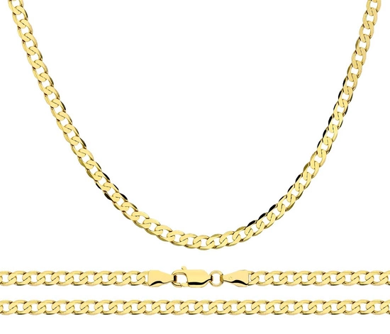Złoty łańcuszek 585 pancerka - 50 cm