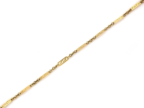 Bransoletka złota elementy z greckim wzorem