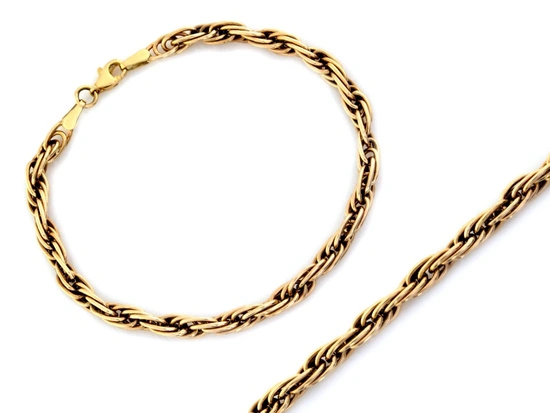 Prosta złota damska bransoletka