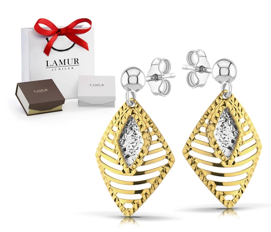 Złote kolczyki 585 - wiszące