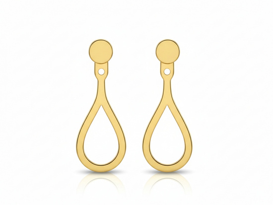 Kolczyki złote delikatne na sztyfcie modne