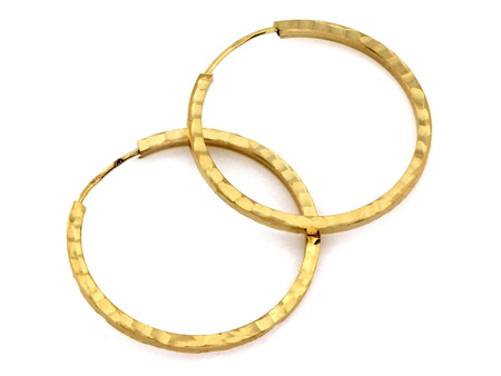 Delikatne złote kolczyki koła 22mm