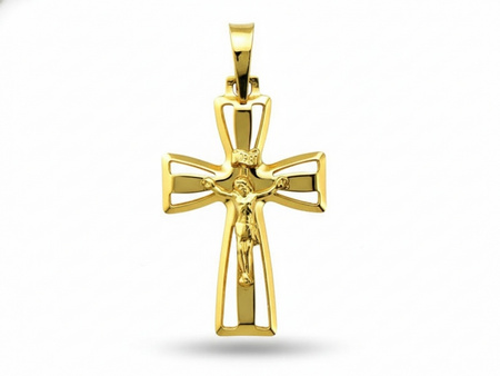 Złoty krzyżyk z postacią Jezusa Ukrzyżowanego