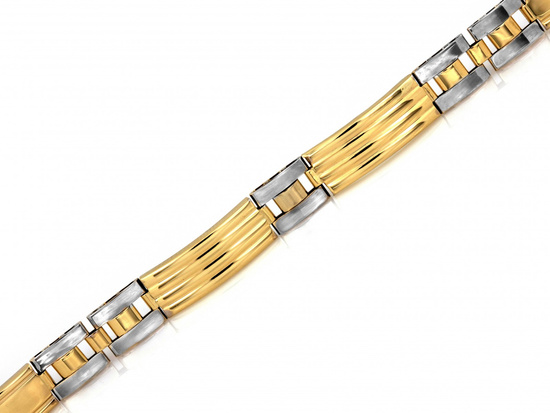 Złota bransoletka elementowa męska