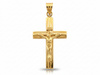 Krzyżyk złoty z pasyjką z Jezusem duży męski