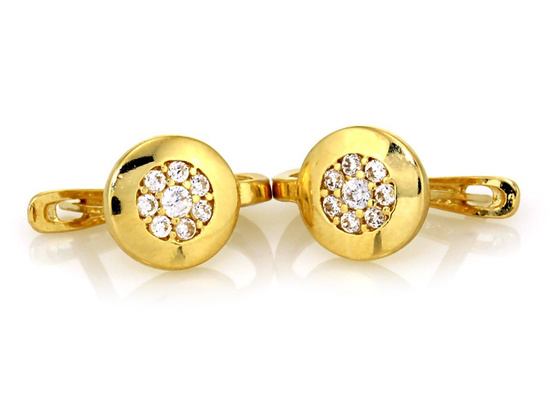 Kolczyki złote wygodne zapięcie okrągła ozdoba