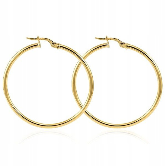 Złote kolczyki koła 375 - 42 mm