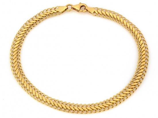 Bransoletka złota przeplatana
