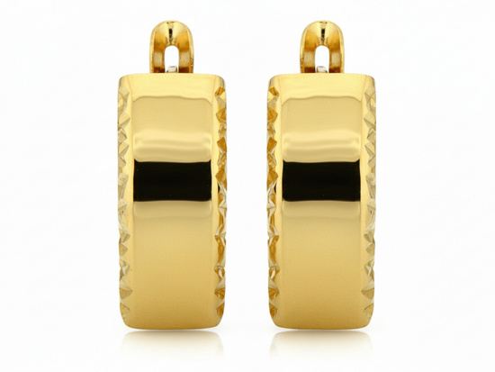 Kolczyki złote angielskie błyszczące