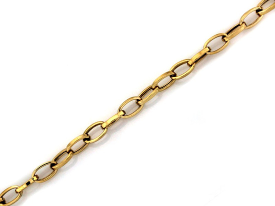 Łańcuszkowa złota bransoletka wzór ankier