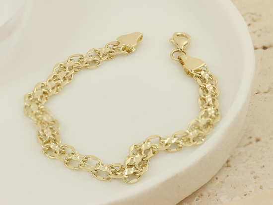 Bransoletka złota podwójna bismarck