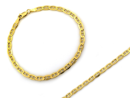 Złota bransoletka gruby łańcuszek marina