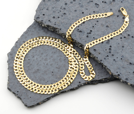 Złoty łańcuszek 375 pancerka 