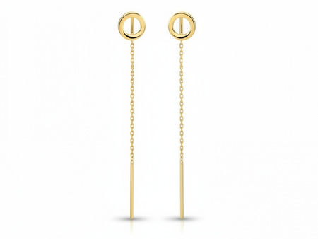 Kolczyki przewlekane z ringiem