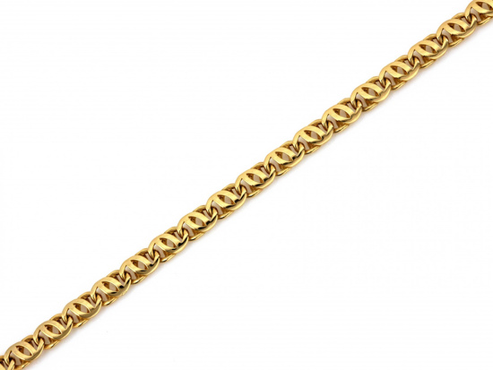 Bransoletka złota gruby łańcuch splot tygrysie oko