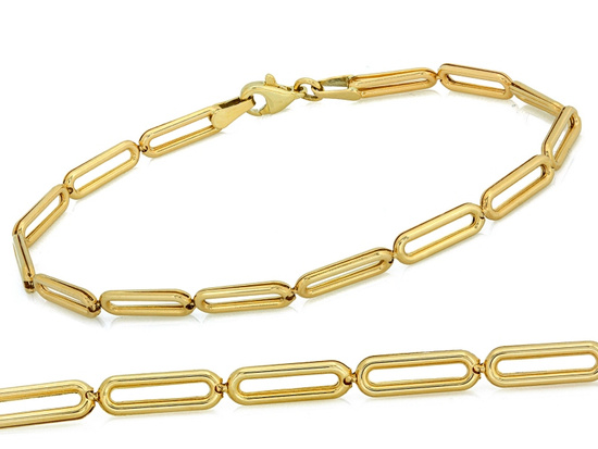 Bransoletka złota modna na topie z dużych ogniw