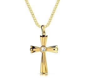 Złoty krzyżyk 585 - zawieszka