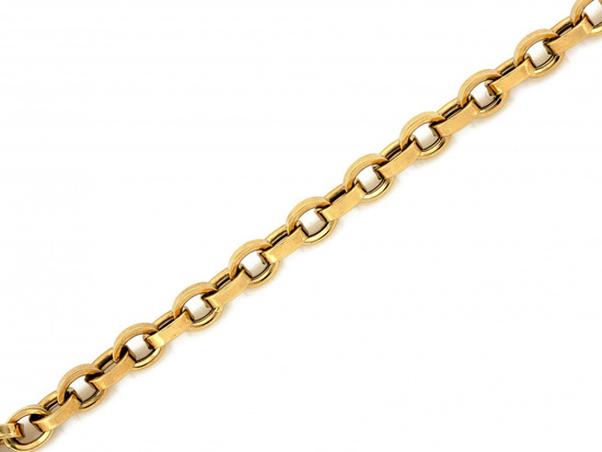 Bransoletka złota gruby splot duże ogniwa rolo