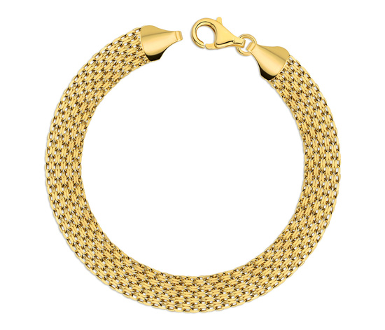 Złota bransoletka 925 Bismarck - 19 cm