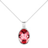 Naszyjnik srebrny 925 Swarovski - elipsa