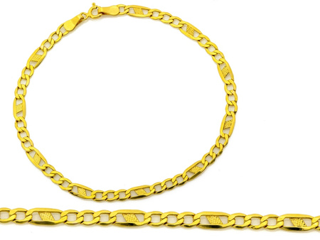 Bransoletka złota łańcuszkowa figaro 4.2mm