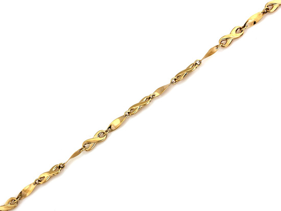 Popularna nieskończoność złota bransoletka